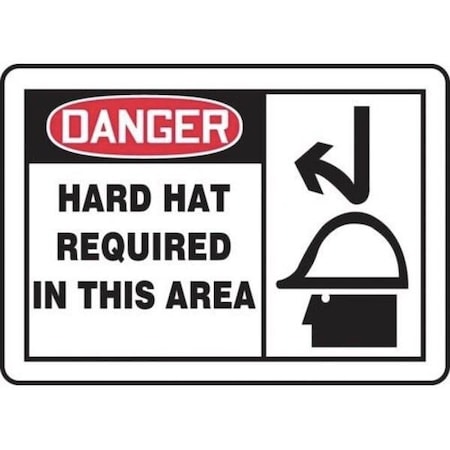 Accuform OSHA DANGER SAFETY SIGN HARD HAT MPPE074XP MPPE074XP